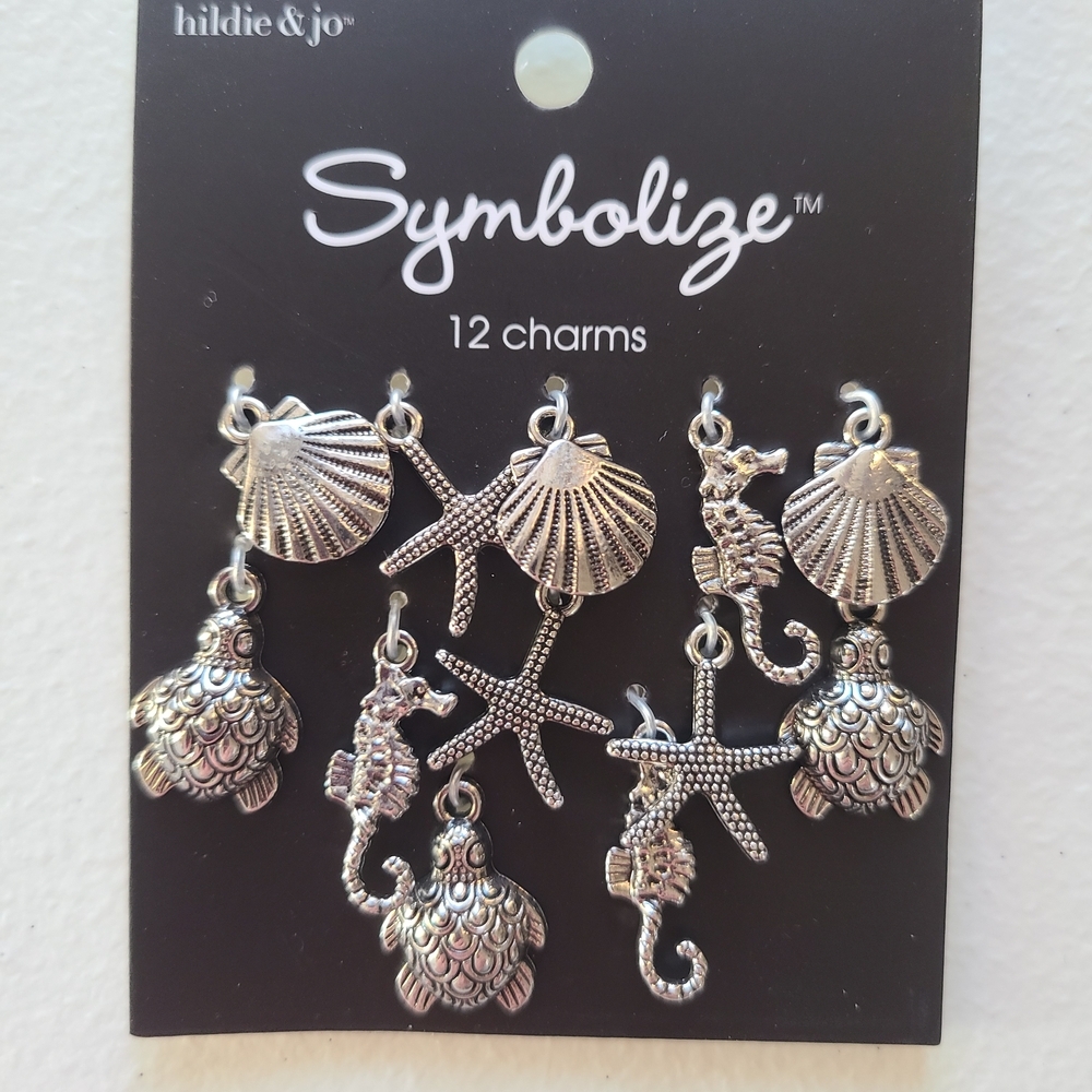 Hildie & Jo Symbolize Mixed Charm Sets - Silver Tone & Beads Lot Of 7 - Picture 4 of 7